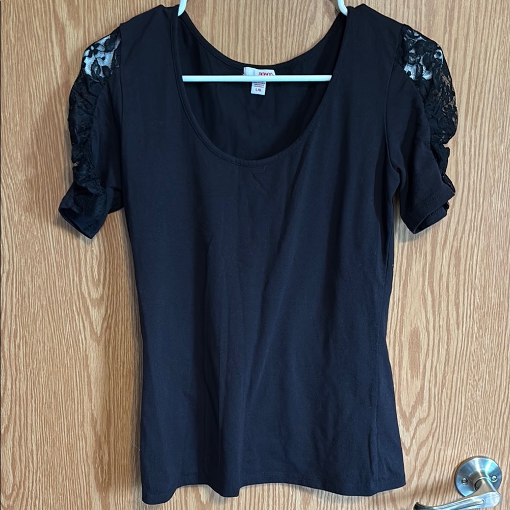 J. Crew Black Fitted Embellished T-Shirt